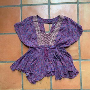 Free People Patterned Blouse size M